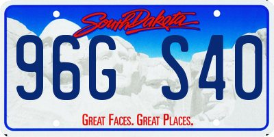 SD license plate 96GS40