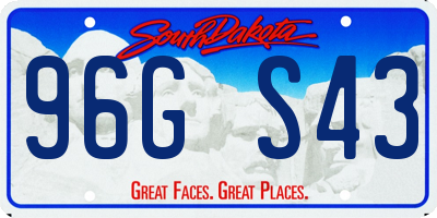 SD license plate 96GS43