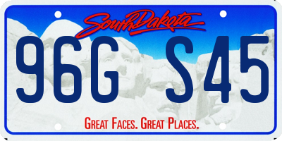 SD license plate 96GS45