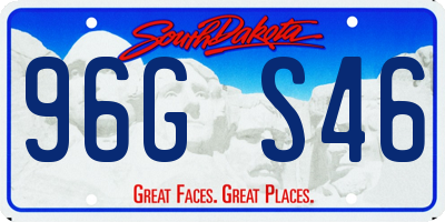 SD license plate 96GS46