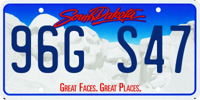 SD license plate 96GS47