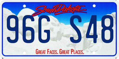 SD license plate 96GS48