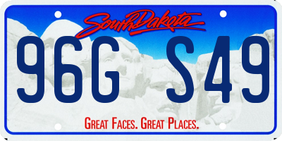 SD license plate 96GS49