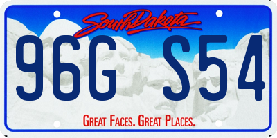 SD license plate 96GS54