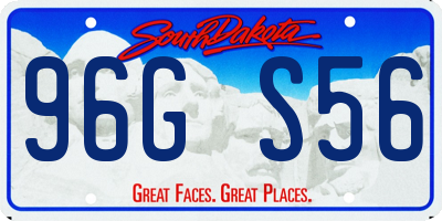 SD license plate 96GS56