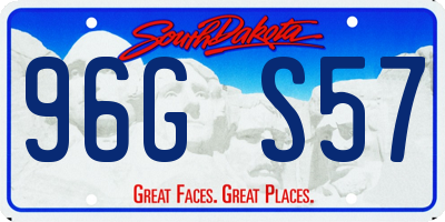 SD license plate 96GS57