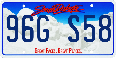 SD license plate 96GS58
