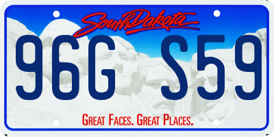 SD license plate 96GS59