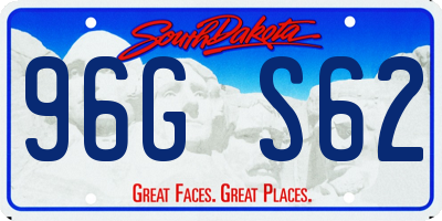 SD license plate 96GS62