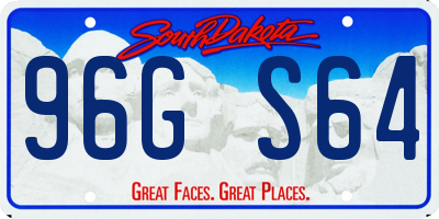 SD license plate 96GS64