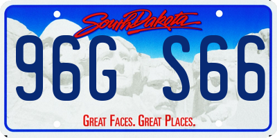 SD license plate 96GS66