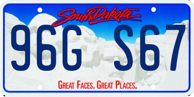 SD license plate 96GS67