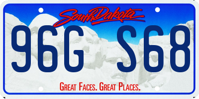 SD license plate 96GS68