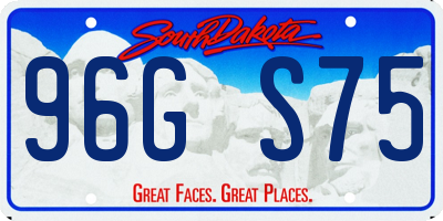 SD license plate 96GS75