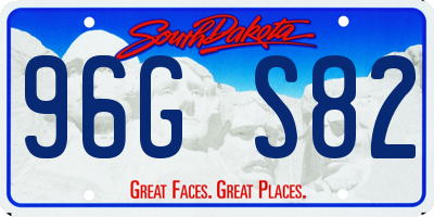 SD license plate 96GS82