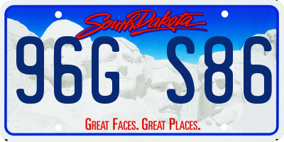 SD license plate 96GS86