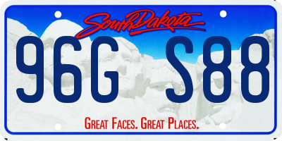 SD license plate 96GS88