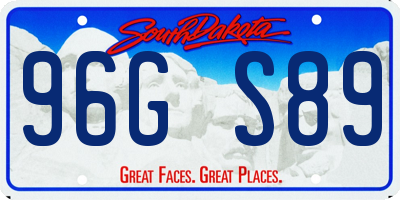 SD license plate 96GS89