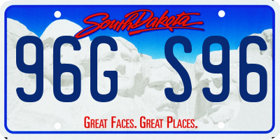 SD license plate 96GS96
