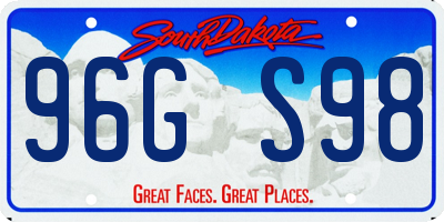 SD license plate 96GS98