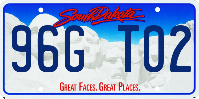 SD license plate 96GT02