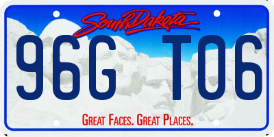 SD license plate 96GT06