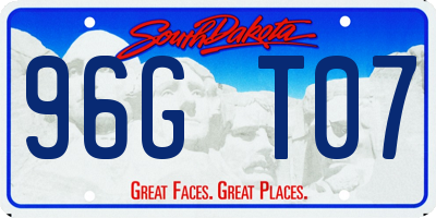 SD license plate 96GT07