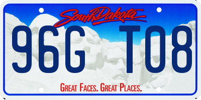 SD license plate 96GT08