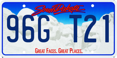 SD license plate 96GT21