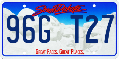 SD license plate 96GT27