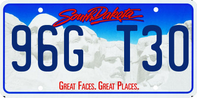 SD license plate 96GT30