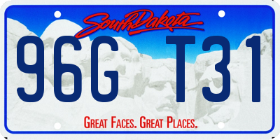SD license plate 96GT31