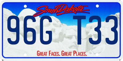 SD license plate 96GT33