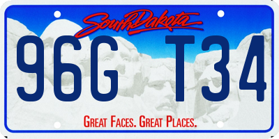 SD license plate 96GT34