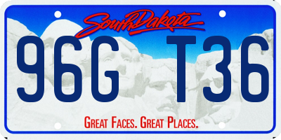 SD license plate 96GT36