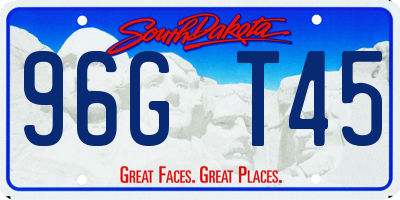 SD license plate 96GT45