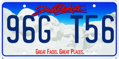 SD license plate 96GT56