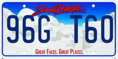 SD license plate 96GT60