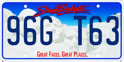 SD license plate 96GT63