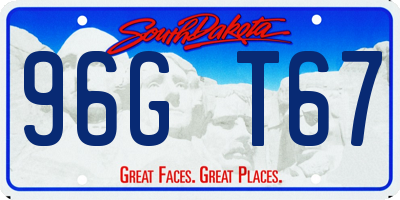 SD license plate 96GT67