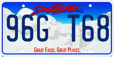 SD license plate 96GT68
