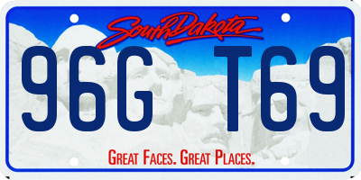 SD license plate 96GT69