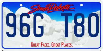 SD license plate 96GT80