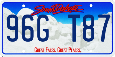 SD license plate 96GT87