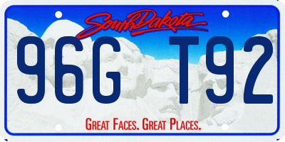 SD license plate 96GT92