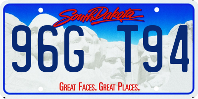 SD license plate 96GT94