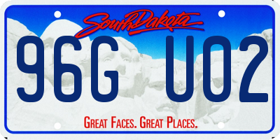 SD license plate 96GU02