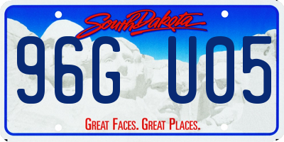 SD license plate 96GU05