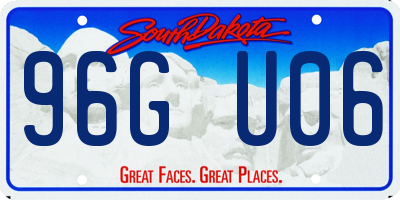 SD license plate 96GU06