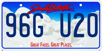 SD license plate 96GU20